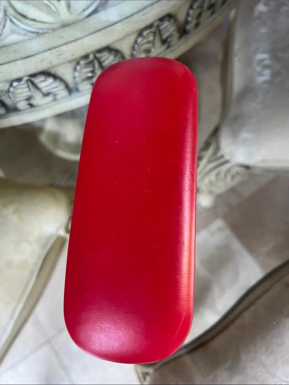 Anne Klein Red Hard Eyewear Case